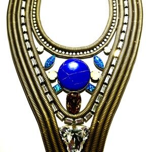 Stunning Gold and Blue Necklace